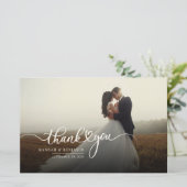 Papeterie Mariage photo de script manuscrit Merci (Debout devant)