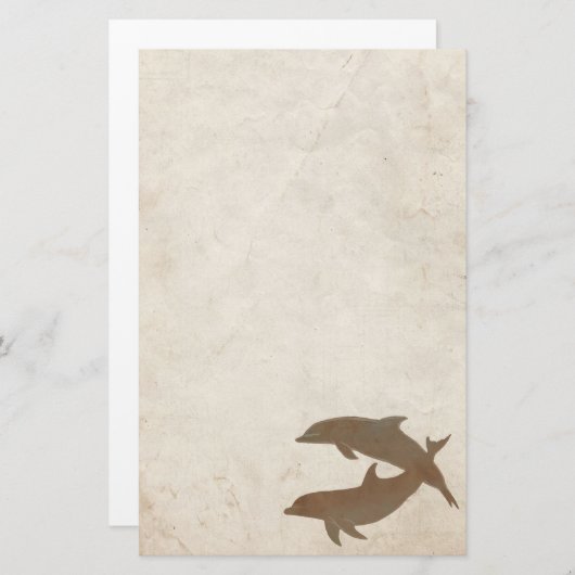 Papeterie Mariage Rustique Dolphins Beach (Devant / Derrière)