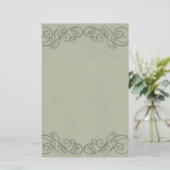 Papeterie Mariage Vert Vintage (Debout devant)