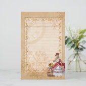 Papeterie Marie Antoinette Bird Cage Rose Stationery (Debout devant)