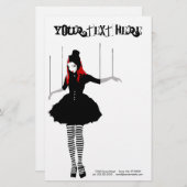 Papeterie marionnette de cabaret (Devant / Derrière)