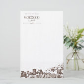 Papeterie Marocain Kasbah de papier à lettres (Debout devant)