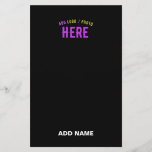 PAPETERIE MARQUE VERIFIEE NOIRE PERSONNALISABLE MODERNE ET C