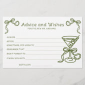 Papeterie Martini Fête des mariées Conseils et souhaits (Devant)