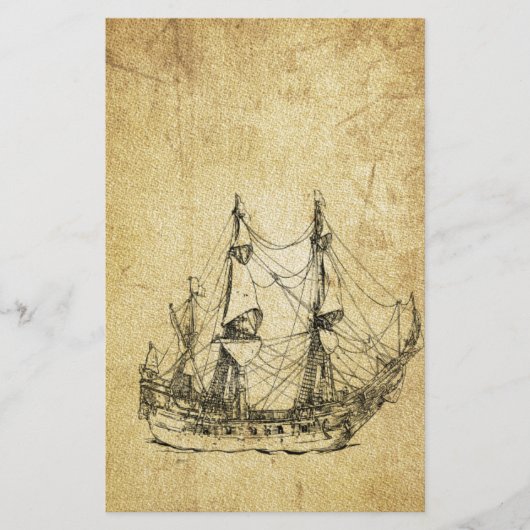 Papeterie Masculine classe nautique Vintage navire antique (Devant)