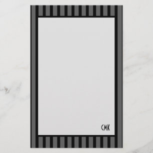 Papeterie Masculine Gris et Noir personnalisés