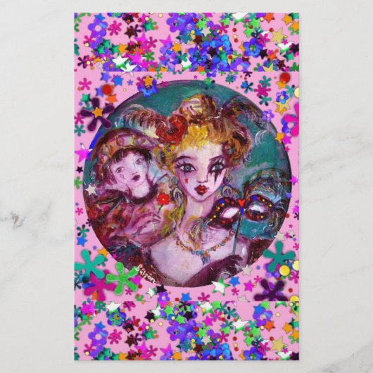 Papeterie MASQUERADE VÉNITIENNE DE VALENTINE MASQUÉS Pink Co (Devant)