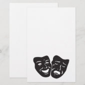 Papeterie Masques de théâtre comique dramatique (Devant / Derrière)