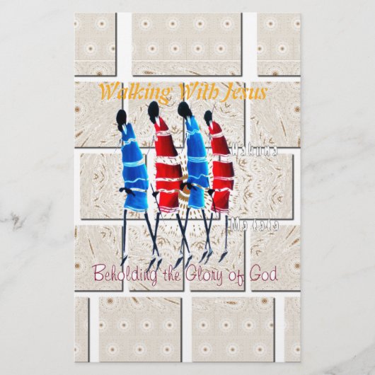 Papeterie Massai Morans art chrétien Imprimer (Devant)