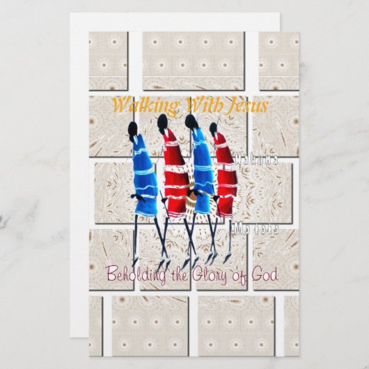 Papeterie Massai Morans art chrétien Imprimer (Devant / Derrière)