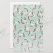 Papeterie Mauvais chats siamois frapper des trucs (Devant / Derrière)