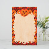 Papeterie mauvaise de flamme de Jack-o'-lantern (Debout devant)