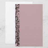 Papeterie Mauve floral et chocolat (Devant / Derrière)