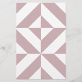 Papeterie Medium Mauve Geometric Deco Cube Pattern (Devant)