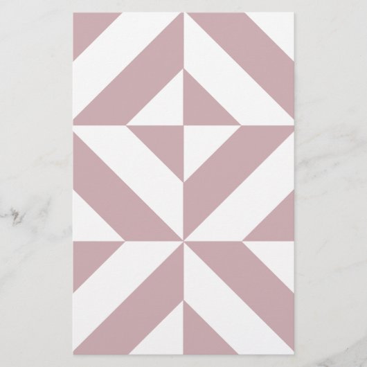 Papeterie Medium Mauve Geometric Deco Cube Pattern (Devant)