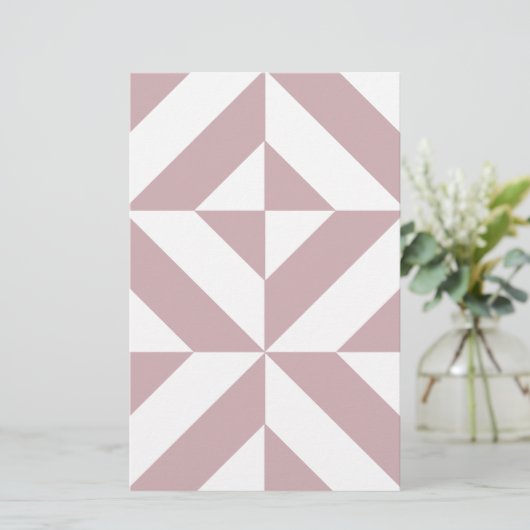 Papeterie Medium Mauve Geometric Deco Cube Pattern (Debout devant)