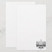 Papeterie Menorah et étoile (Devant / Derrière)