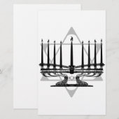 Papeterie Menorah et étoile I (Devant / Derrière)