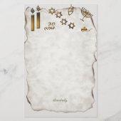 Papeterie Menorah, Étoile de David Bougies (Devant)