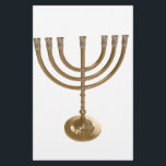 Papeterie menorah or<br><div class="desc">Menora,  channukah,  or métallique,  hannukah,  hébreu,  fêtes,  juif,  juif,  judaïsme,  menorah,  chanouka,  hannuka,  channuka,  christmukah,  christmukah,  judaïa rabbin</div>