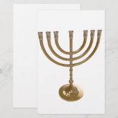 Papeterie menorah or (Devant / Derrière)