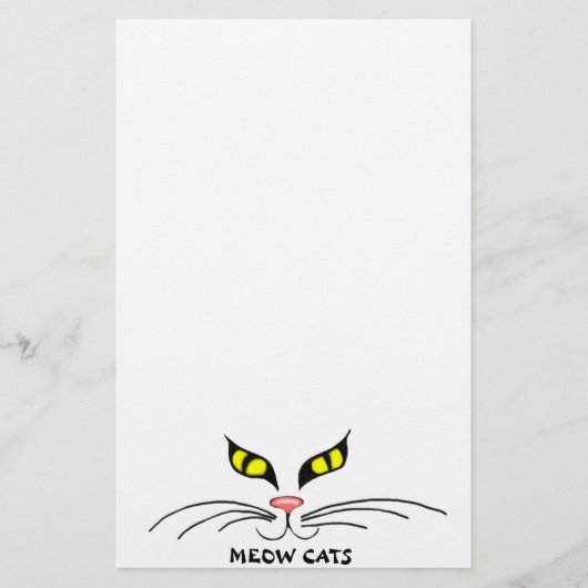 Papeterie Meow Cats Papier Jaune (Devant)