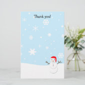 Papeterie Merci lettres Snowman à l'arrêt (Debout devant)