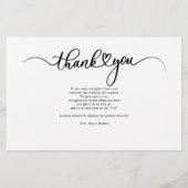 Papeterie Merci Mariage photo moderne (Dos)