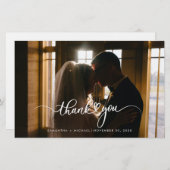 Papeterie Merci Mariage photo moderne (Devant / Derrière)