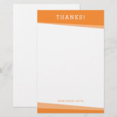 Papeterie MERCI MERCI NOTE simple moderne orange (Devant / Derrière)