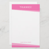 Papeterie MERCI MERCI NOTER simples angles modernes rose (Devant / Derrière)