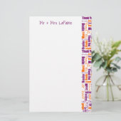 Papeterie Merci multilingue Typographie Collage Mariage (Debout devant)