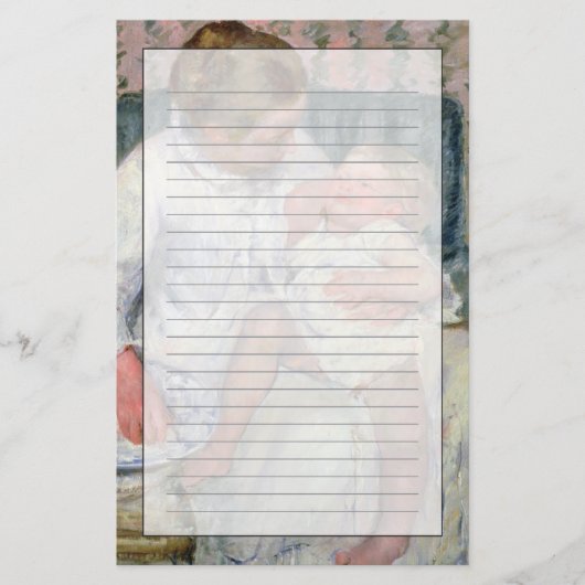 Papeterie Mère environ pour laver son enfant somnolent, 1880 (Devant)