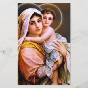 Papeterie Mère Mary de Vierge avec le bébé Jésus