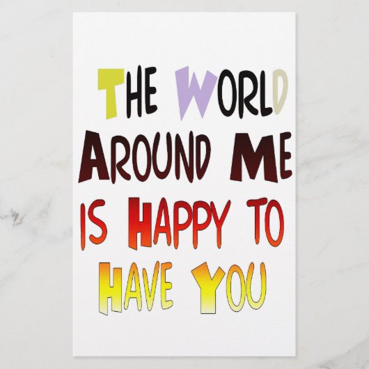 Papeterie Message d'accueil puissant : un devis motivant (Devant)