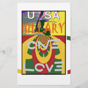 Papeterie Message d'amour dans les couleurs de Rasta Imprime
