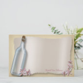 Papeterie Message d'une bouteille ~ papier à lettres horizon (Debout devant)