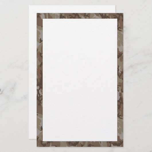 Papeterie Message sur Camo (Devant / Derrière)