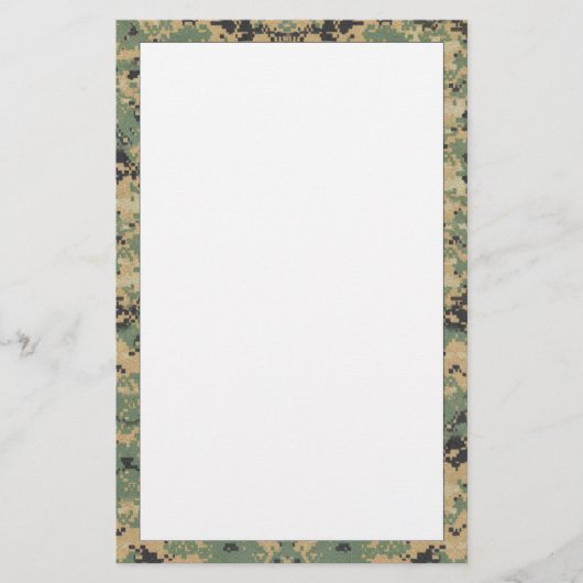 Papeterie Message sur le camouflage (Devant)