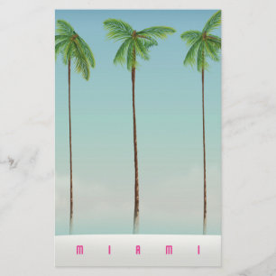 Papeterie Miami, affiche de voyage de la florida palm.
