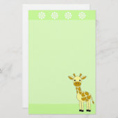 Papeterie mignonne de girafe (Devant / Derrière)