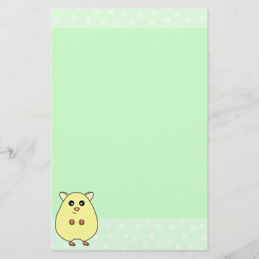 Papeterie mignonne de menthe de hamster de crème (Devant)