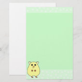 Papeterie mignonne de menthe de hamster de crème (Devant / Derrière)