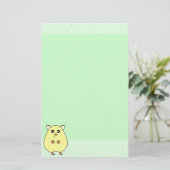 Papeterie mignonne de menthe de hamster de crème (Debout devant)