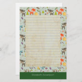 Papeterie Mignonne forêt Créatures Motif animal Lins (Devant / Derrière)