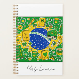 Papeterie mignonne inspirée du drapeau du Brésil m