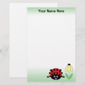 Papeterie mignonne personnalisée de coccinelle (Devant / Derrière)