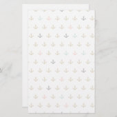 Papeterie Mini Motif Ancre (Devant / Derrière)