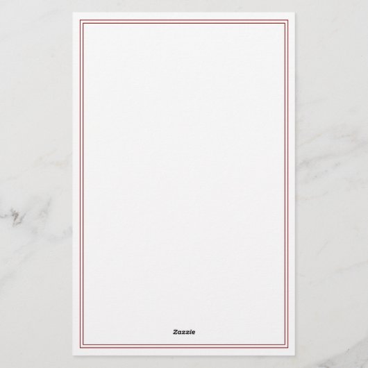 Papeterie Minimalist Red Monogram Two Border (Dos)