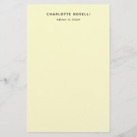 Minimaliste Classique Professionnel Crème Uni